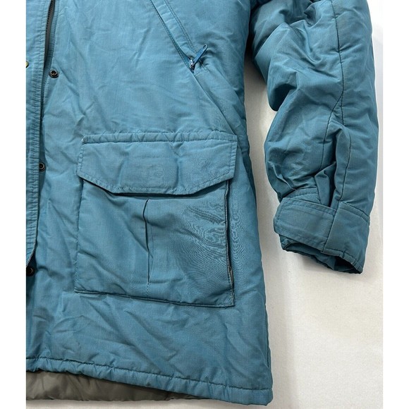 Vintage Columbia Hooded Trench Coat Insulated Thinsulate Size Large‎ Teal Winter - Picture 2 of 14